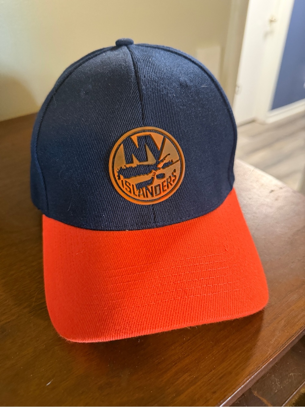 NHL Islander Two-Tone Navy and Orange Cap